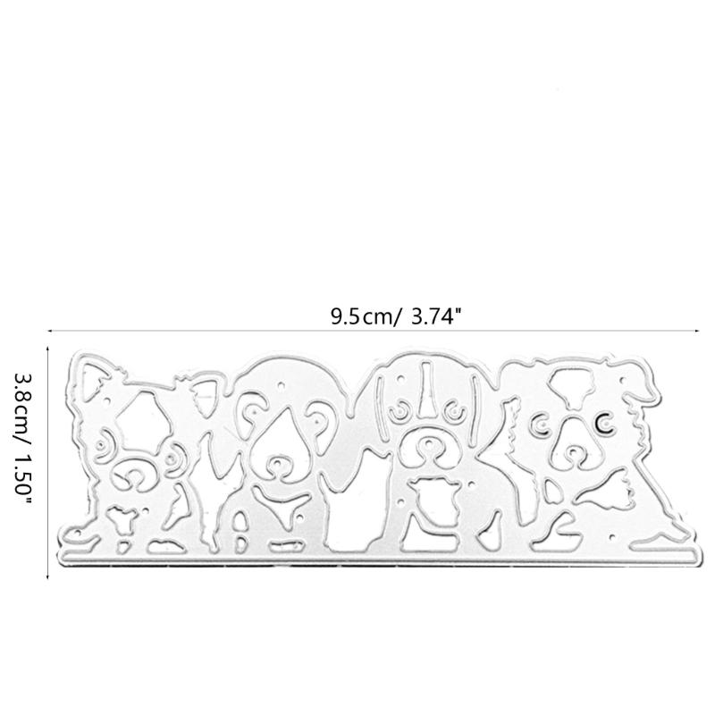 Cute Dog Animal Metal Cutting Dies Handmade Crafts DIY Scrapbooking Embossing Supplies for Children Kids Girls Boys