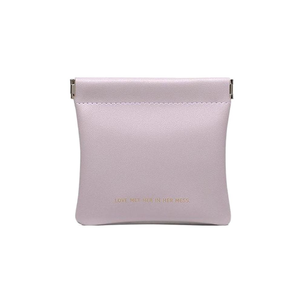 Women Fashion Portable Mini Key Jewelry Cosmetic Organizer Pouch Handbag Pu Small Bags Gift Simple Lipstick Makeup Storage Bag