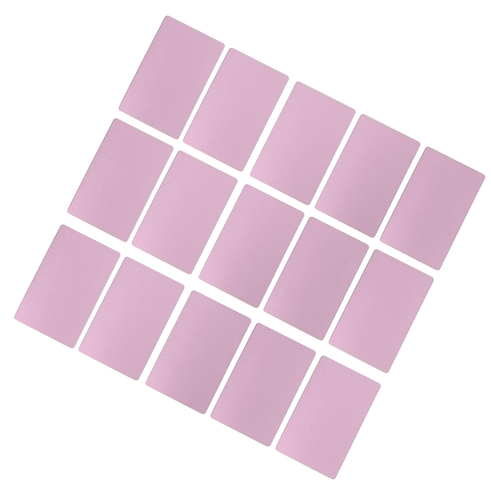 

50 шт. Визитная карточка с лазерной гравировкой, водонепроницаемая и износостойкая алюминиевая визитка для компании, розовое золото