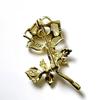 Broche para Mujer Hueco Diseño de Flor Rosa 3D Pin de Aleación Insignia para Trajes Abrigos Jerseys Accesorio de Viaje Diario