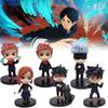 6pcs Kaisen Jujutsu Figurine Anime Model Cake Ornament Festival Garnish Xmas