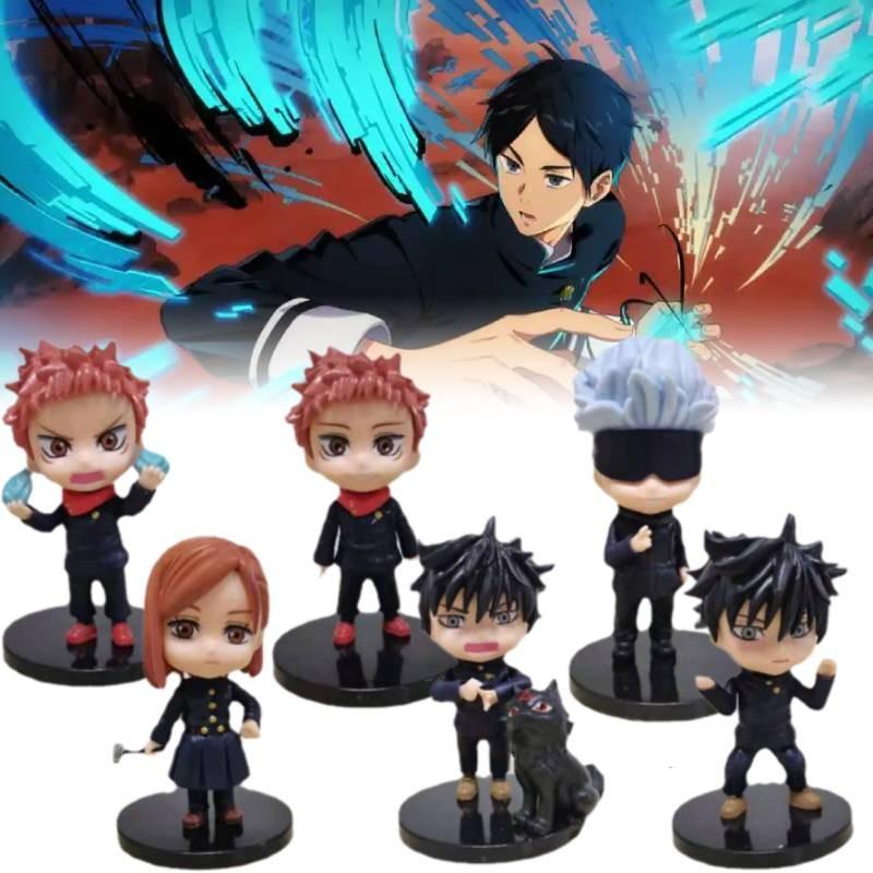 Kaisen Jujutsu 6pcs Figurine Anime Model Cake Ornament Festival Garnish Xmas