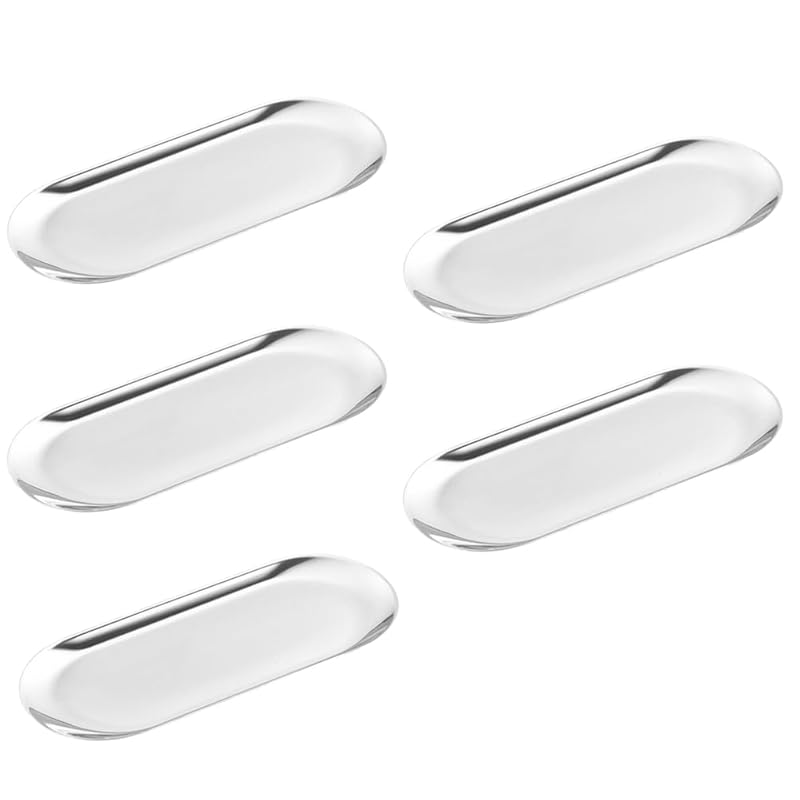 

HIRAISM cash tray Wet towel tray For guests Restaurant Hotel For business use silver (Set of 5)