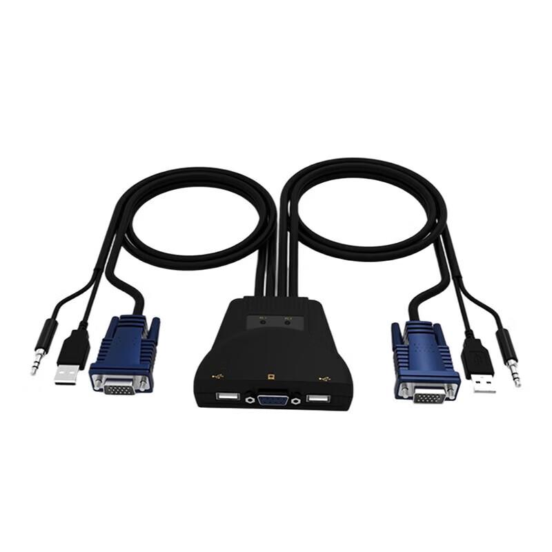 

LANBE Compact 2-Port KVM Switch (VGA+USB+Audio)