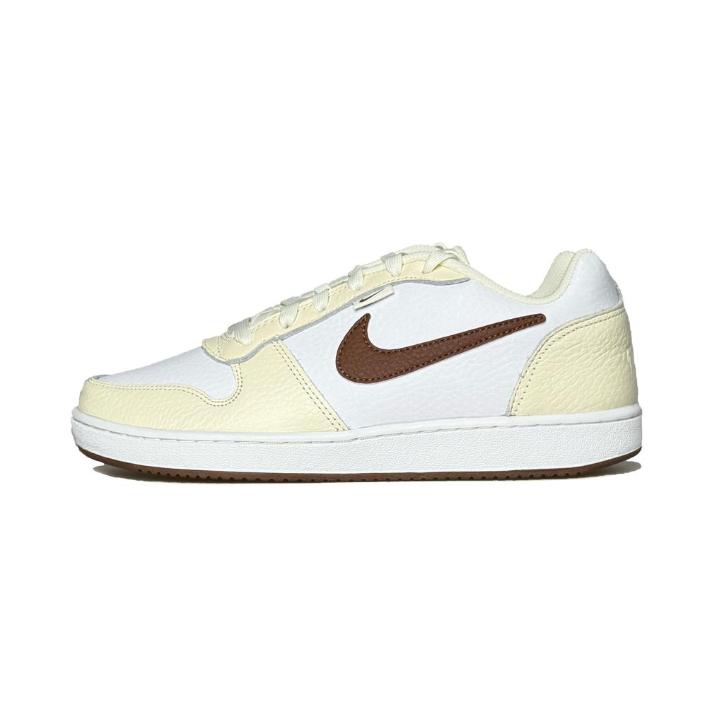 Nike EBERNON Ink, City Desert PU Leather Coverage Abrasion Resistant Low top Skateboard Shoes Unisex Beige Yellow IM3370-121(Team924-)