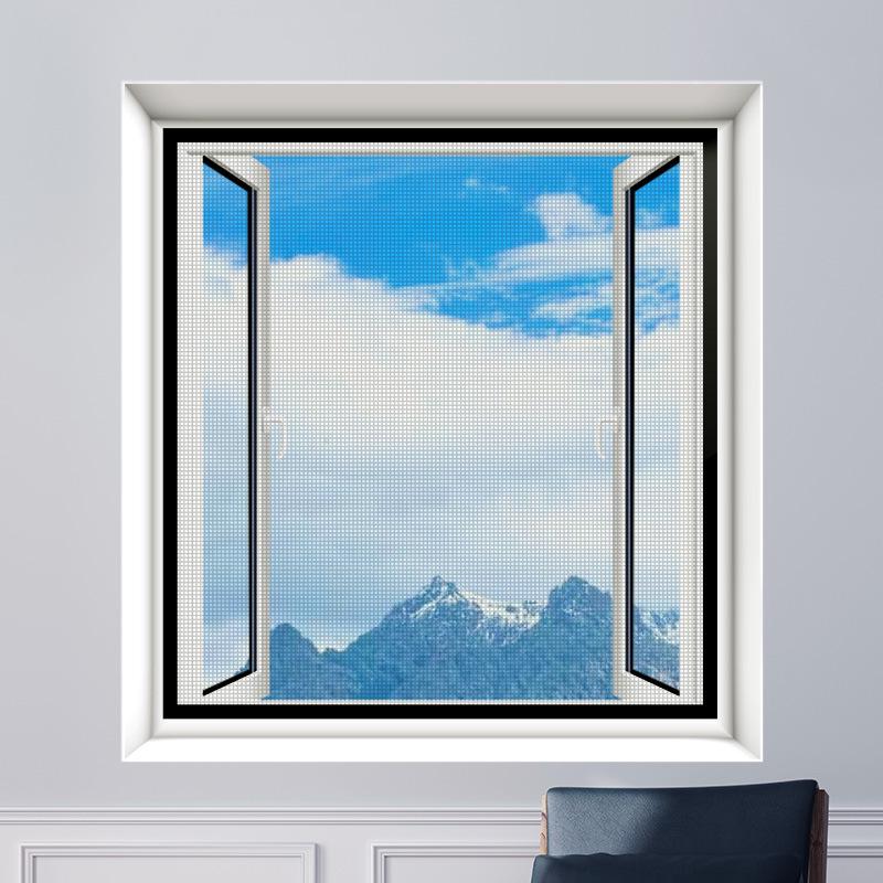 Velcro Mosquito Proof Screen Curtain: Easy-Care, No-Punch, Self-Adhesive Window Net for Ventilation