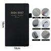 Monthly Planner Notebook Compact Pocket Notebook Time Management Planner Rounded Leather Cover Planner For Office Campus