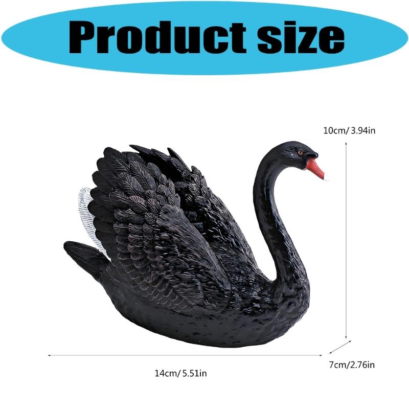 Geese Figurine Realistic Geese Statue Sculpture Farm Animal Model Collections Table Centerpieces Ornament Home Decors
