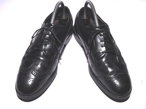 Spain Mallorca George’s Heavy Leather Wingtip 7.5EE 25.5 Black Goodyear Welt Dress Shoes Business(USED)