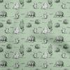 oneOone Georgette Viscose Gray Fabric Cactus Craft Projects Decor Fabric Printed By The Yard 42 Inch