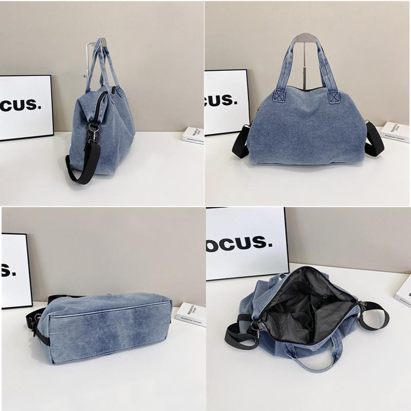 Fashi Borsa Grande in Denim da Donna Borsa da Donna Borsa a Spalla Messenger Jeans Lusso Femminile Grande Capacità Borsa da Viaggio sacs