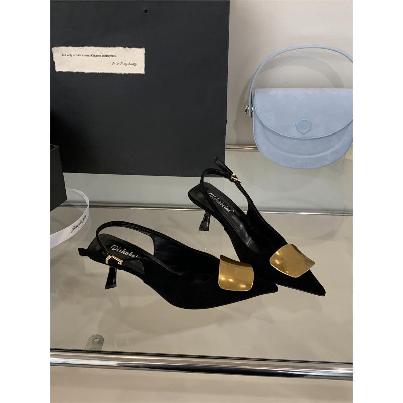In the spring and autumn of 2025, the new fashionable and versatile bag head high-heeled shoes for women with thin heels have a beautiful temperament.