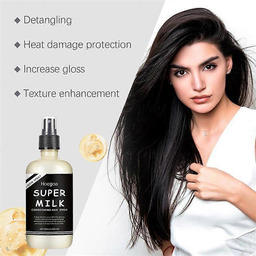 Super Milk Primer Condizionante per Capelli, Supermilk Spray Balsamo Profumato per Capelli 100 ml