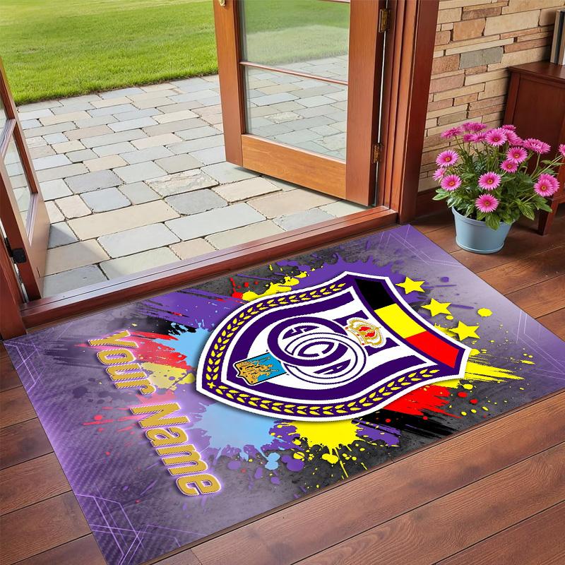 Crystal Velvet Rug Custom Name Text, Soft Non Slip Floor Mat Home DecorAnderlecht FC