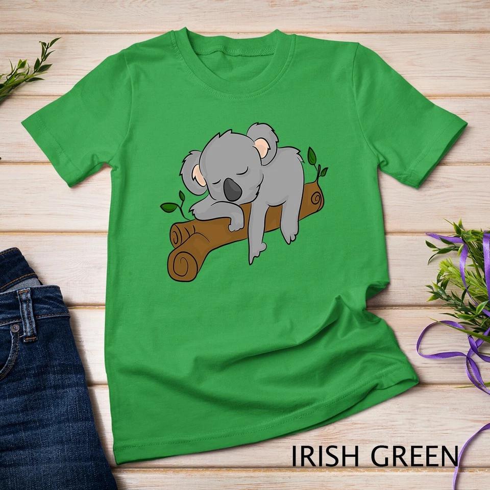 Cute Koala Bear Sleeping Lazy Animal Lover Gift Clothes Unisex T-shirt 5 XL