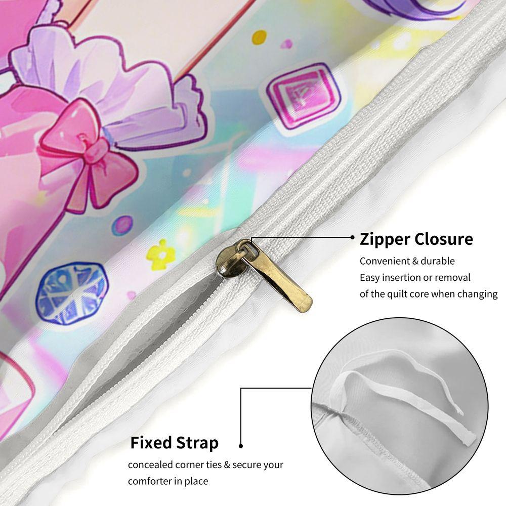 Girls Lying On Bed Digital Print Duvet Cover Set Comforter Cover Bedding Set No Filler Teen Dorm Bedroom Bedding