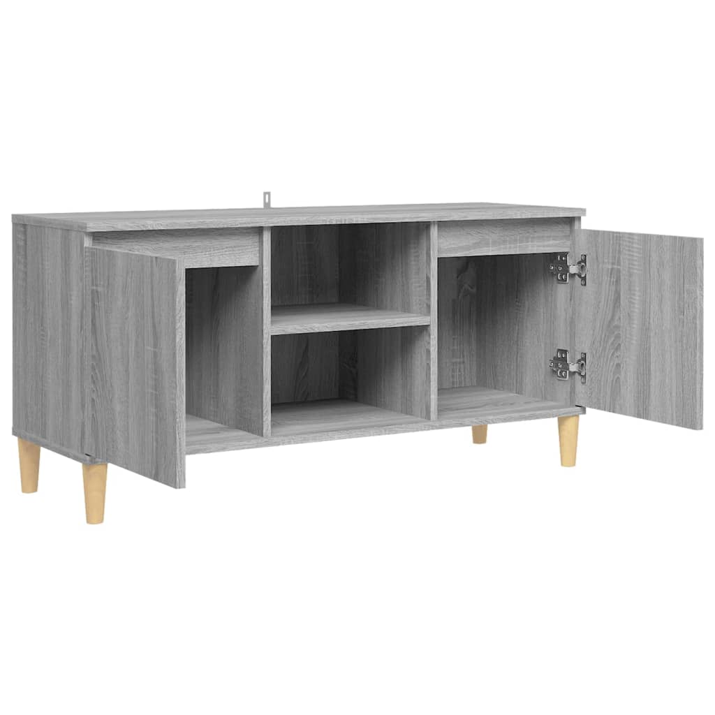 Vidaxl TV Cabinet, Wooden Legs, Grey Sonoma Oak, 103.5X35X50 Cm