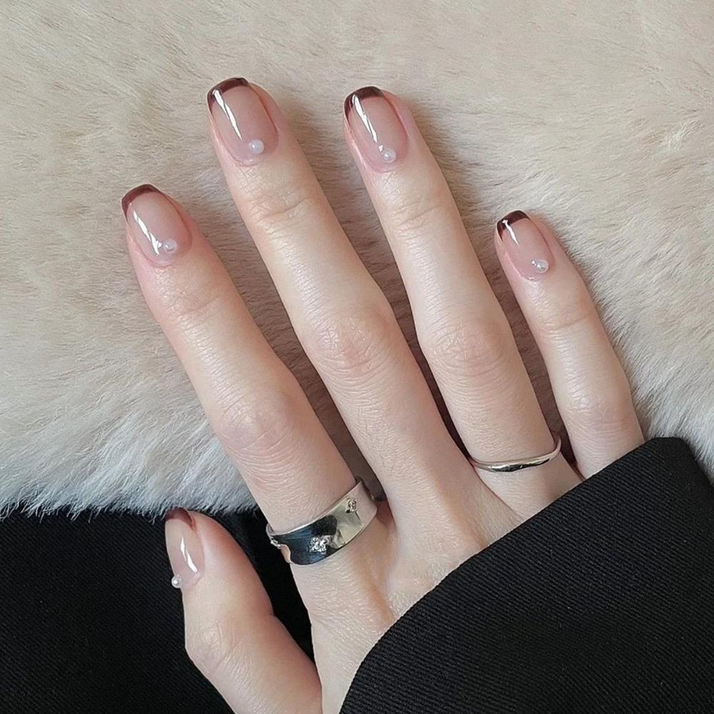 

Wearable Manicure French Fake Nails New Year s Red Nail Tips Fashion False Nail Women