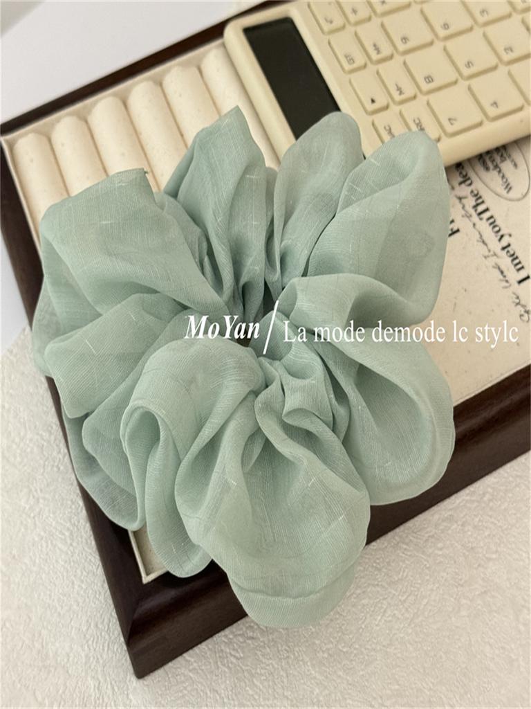 Sweet and Gentle Chiffon Yarn Large Intestine Hair Ring, Feminine Ponytail Head Rope, Fashionable Ball Hair Rope, Rubber Band