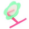 Bird Mirror Perch Flower Shape Decorative Plastic Parrot Mirror Stand Toy for Budgie Lovebird Cockatiel