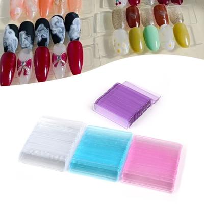 50 pezzi espositore per unghie riutilizzabile bordo liscio colori vivaci senza sbavature ultra-leggero decorativo acrilico nail art supporto per smalto in gel striscia per