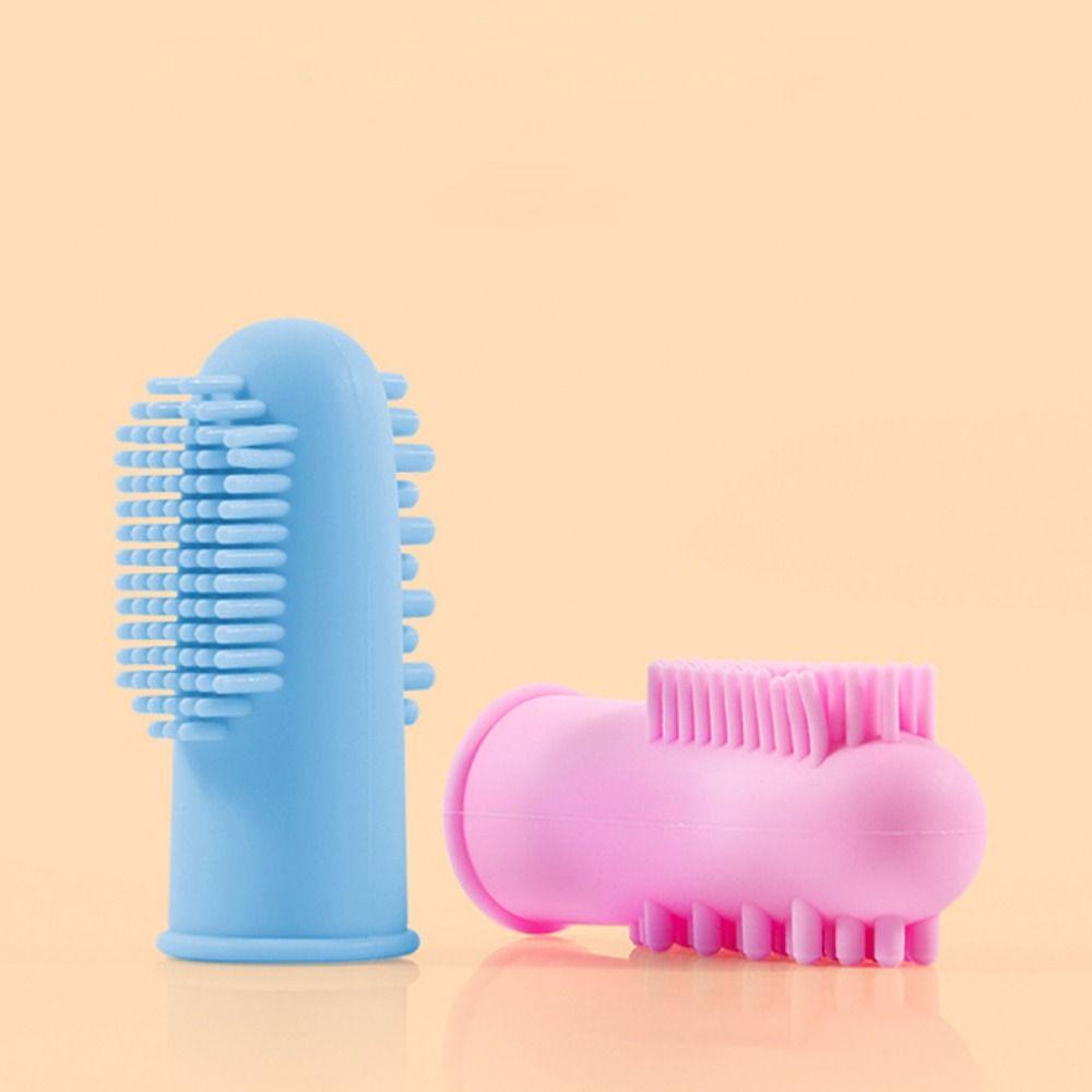 Bite Resistant Pet Finger Toothbrush Silicone Cats Mouth Cleaner  Remove Bad Breath