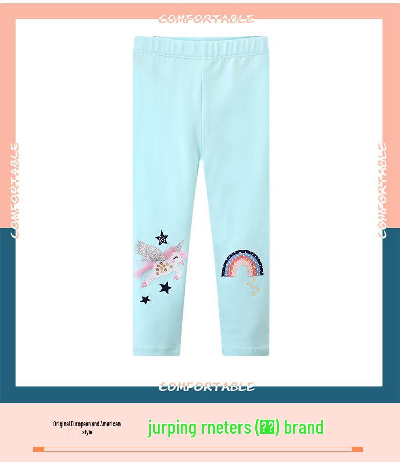 Girls' Slim-Fit Leggings for Ages 2-7 - European and American Style