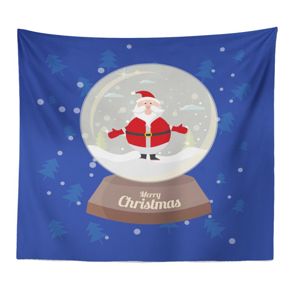 Christmas Series Santa Claus Pattern Tapestry TV Background Wall Landscape Tapestry Hanging Cloth