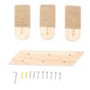 Cat Climbing Shelf Wall Mounted Wooden Three Step Cat Stairway Wall Ladder with Hemp Scratching for Pets Furniture