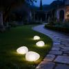 4LED Solar Mini Pebble Lights, Egg-Shaped Pathway Lighting - Outdoor Lights | Perfect for Garden, Walkways, Pool, Landscape