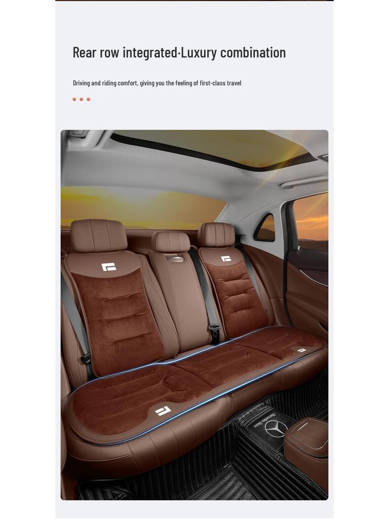 Ji Shi 01 Car Autumn/Winter Flannel Seat Cushion for Warmth and Protection