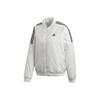 Sports Windproof Warm Stand-Up Collar Cotton Jacket Women Jackets White GH4582