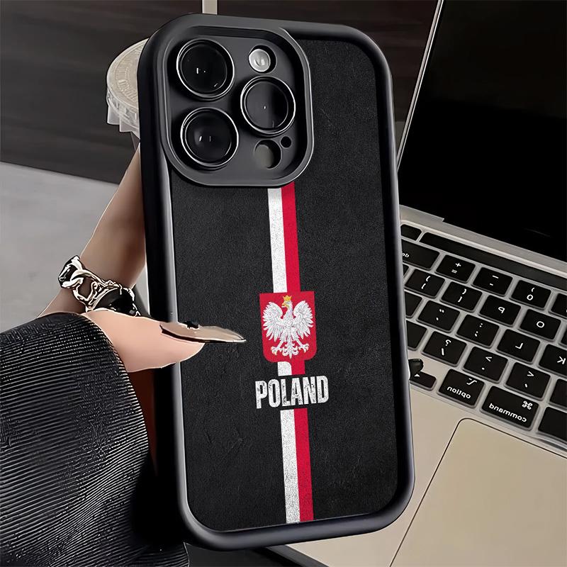 

Phone Case for iPhone 17 Air 16E 15 16 Pro Max Poland Flag White Red Cover 14 Plus 13 12 Mini Soft Shell Silicone Fundas iPhone 12 Pro Max
