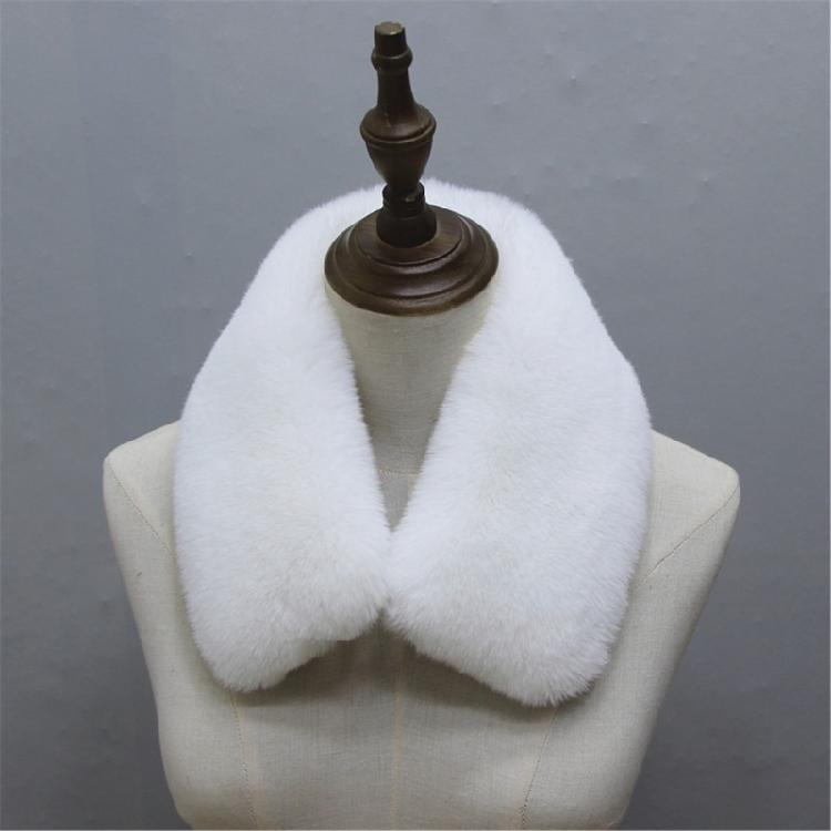 Women Furry Collar Wrap Neck Warmer Scarf Detachable Fake Collar Coat Accessory