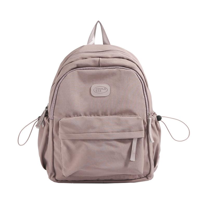 Daily Commute Travel Sports Solid Color Student Schoolbag New Junior High School High School Large Capacity Backpack