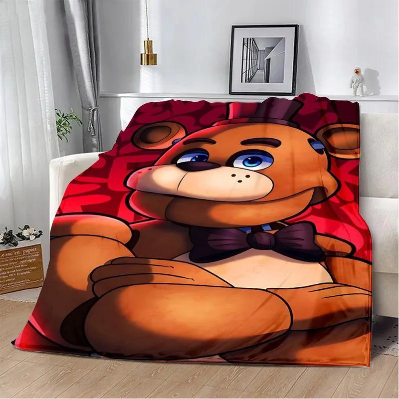Cartoon Five Nights at Freddys Printed Blanket  Soft Comfortable Warm for Home Travel and Birthday Gifts