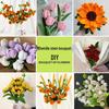 Persimmon Ruyi Twist Stick DIY Handmade Gift Set for Festivals - Encrypted Flower Bouquet Material Pack