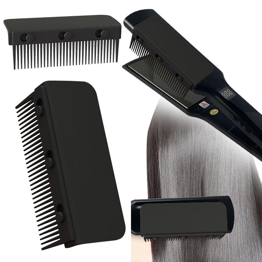 Clip On Flat Iron Comb Attachment Hair Straightening Nimble Comb Grip Comb  Barber