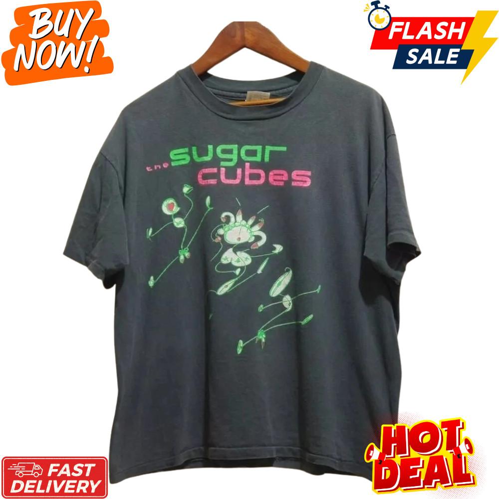 Bjork The Sugar Cubes Basic Black Vtg 90 s Unisex T-shirt Reprint S-5XL FastShip Unisex T-Shirt L