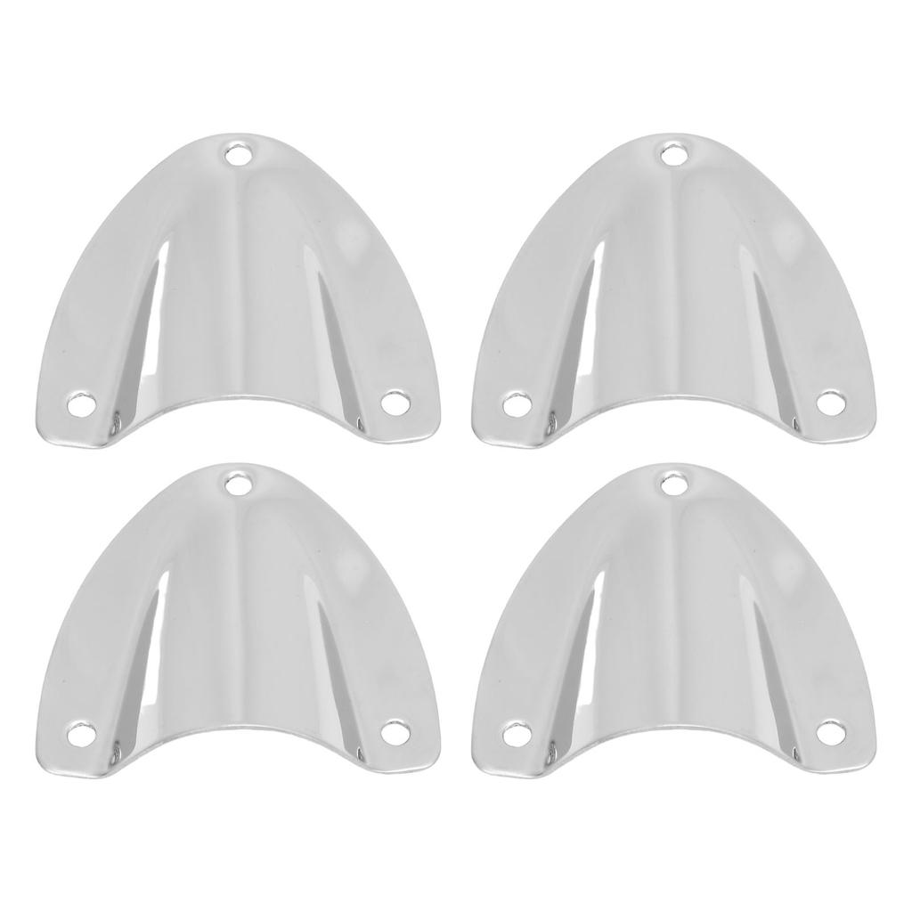 4PCS Marine Wire Cable Vent Cover Polished Easy Installation Stainless Steel Clam Shell Ventilator for Boat Yacht