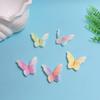 100Pcs 26*30MM 3D Mini Glitter Butterfly Resin Flatback Cabochon Embellishments for Scrapbooking Hair Clip Phone Case DIY Crafts