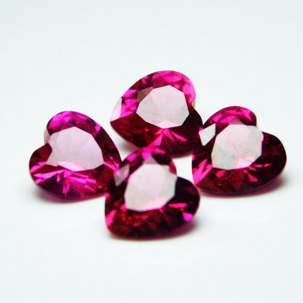 Natural Heart Cut Red Ruby 4.00 Ct Brilliant Mogok Lot Loose Gemstone CERTIFIED MQ-8474 004