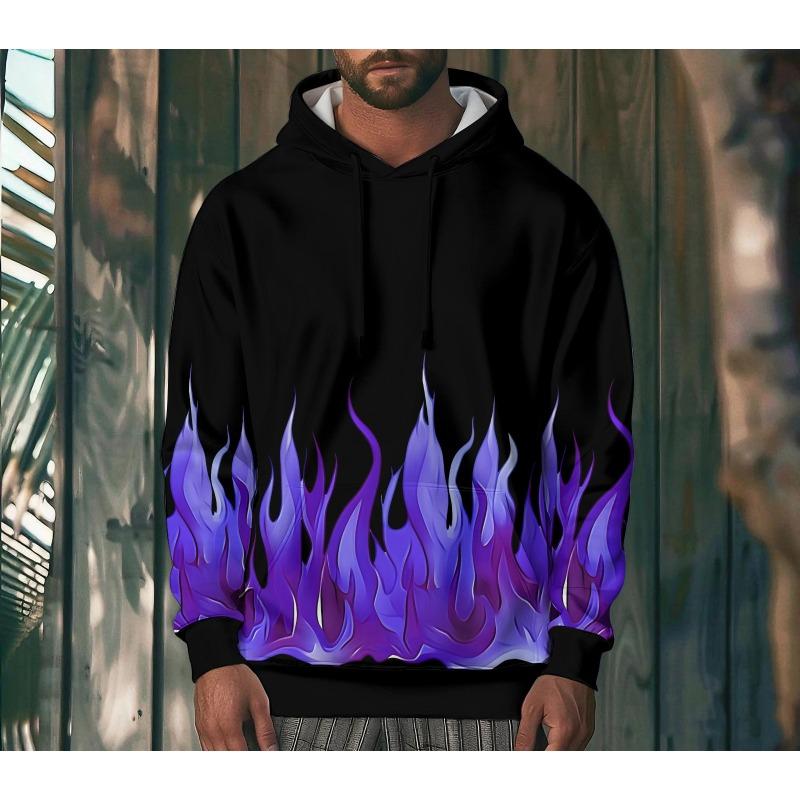 Herbst-Hoodies Mode Flamme 3D-Druck Herren Damen Streetwear Kapuzenpullover Pullover Oversized Harajuku Jacke Unisex Kleidung