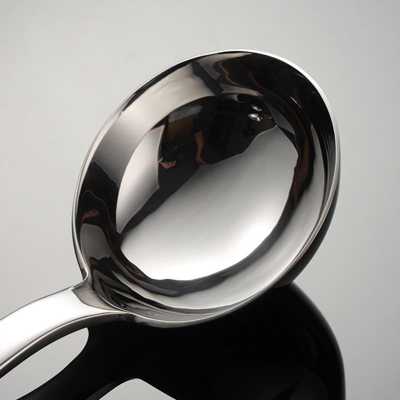 304 Stainless Steel Heavy Industry Model Big Round Spoon Dry Goods Soybean Rice Spoon Short Handle Korean Household Housewarming