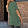 Women's Fashionable Casual Loose Color Pullover Knit T,shirt Women's Drop Shoulder Short Sleeve Top