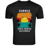 Summer Santa Monica California T-Shirt - Vintage Beach Sunset