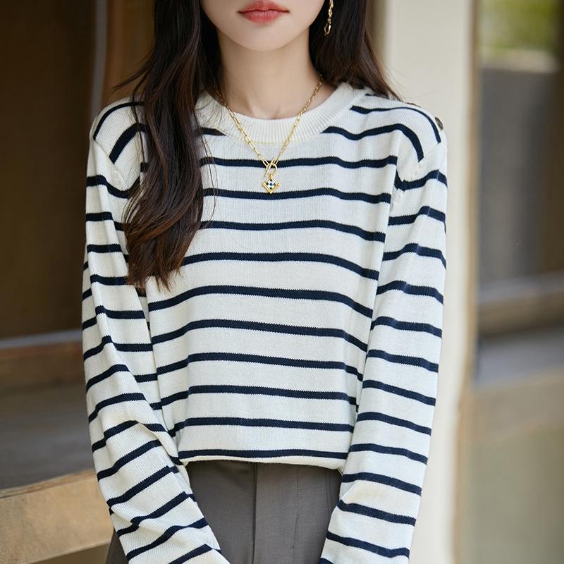 Dámský kašmírový svetr Qinghe kašmír 50% vlna 50% hedvábí Dámský podzimní a zimní kašmírový svetr měkký a teplý