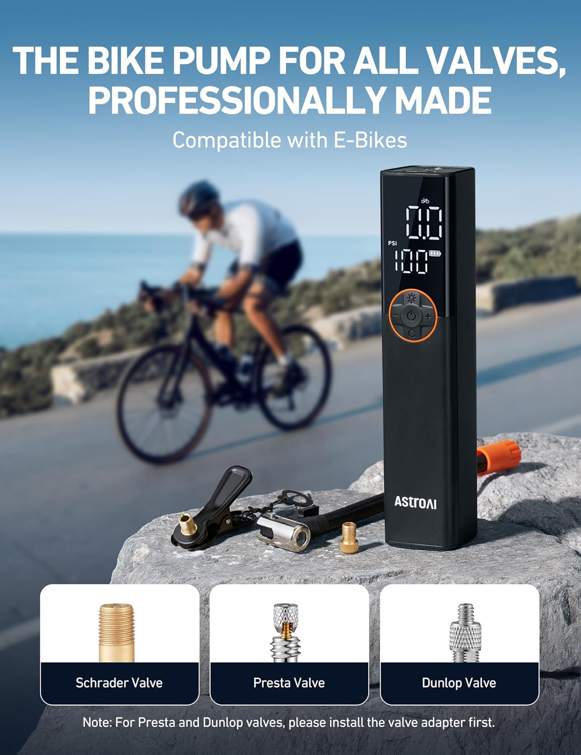 

L7 & L8 Portable Bike Pump Bundle, 150 PSI Mini Air Compressor with Gauge & LED Light for Cars, Bikes, Balls United States