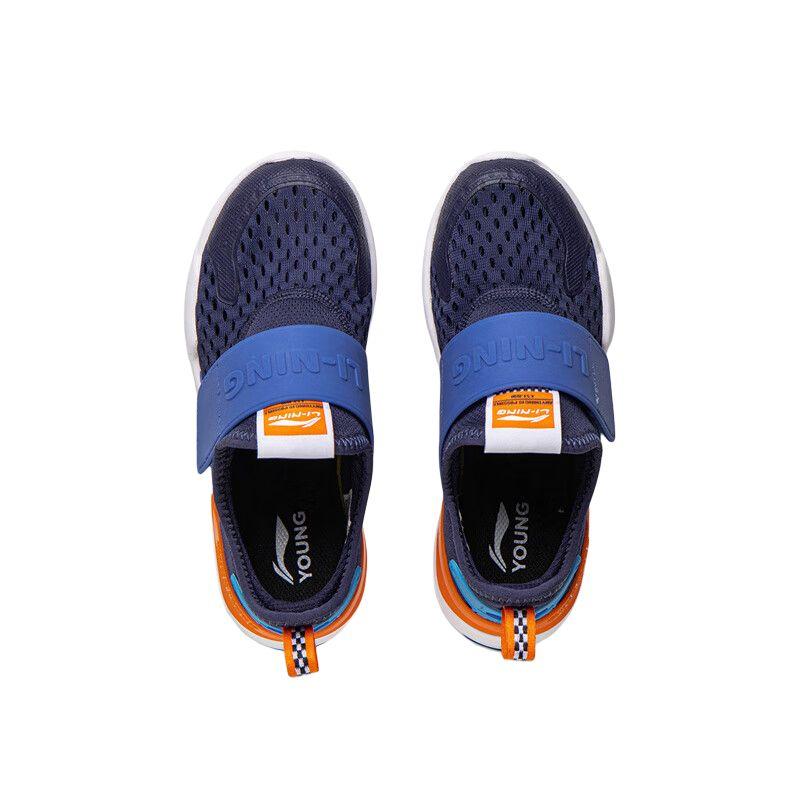 Li Ning Kids Sports Lifestyle Series Comfortable Soft Running Shoes Kids Running Shoes Deep-Navy Color-Blue YKNU040-11