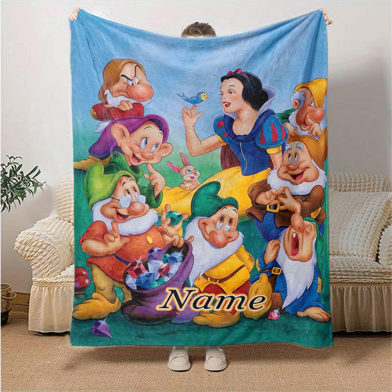 Custom 1pc Seven Dwarfs Snowy Mine Blanket, Soft And Comfortable Blanket, Casual Warm, Camping Travel Blanket, Good Birthday Gift Q9082